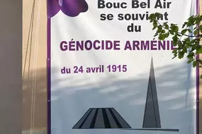 Dévoilement de la banderole des victimes arméniennes